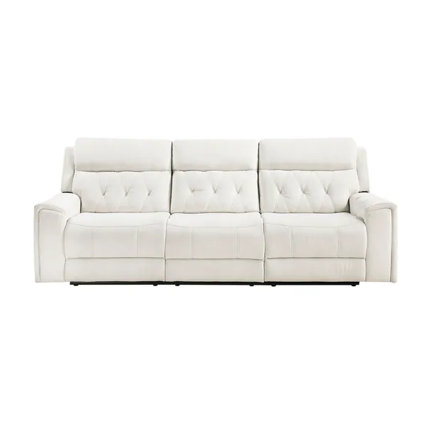 Celeste Power Double Reclining Sofa with Power Headrests, Hidden Arms Cup Holders and Charging Ports