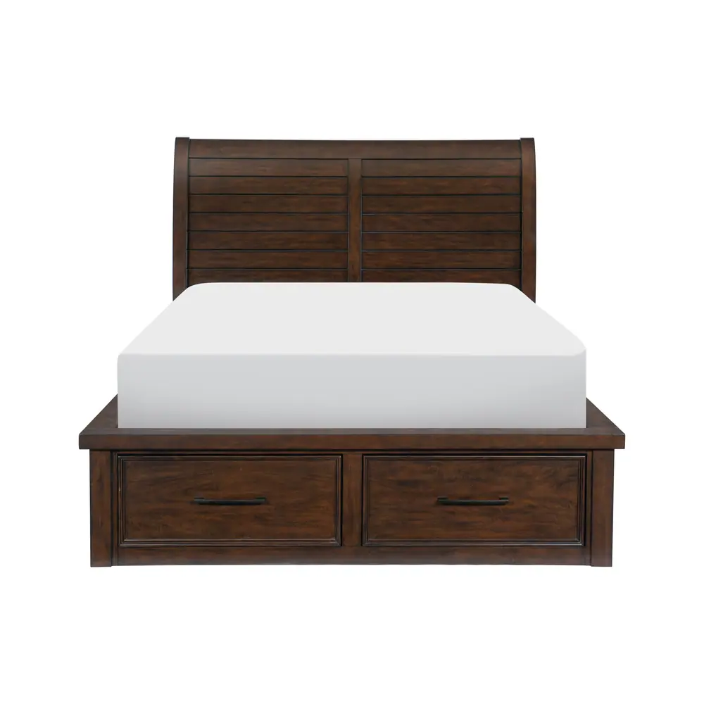 Logandale Queen Platform Bed with Storage Footboard and Side Rails — product view