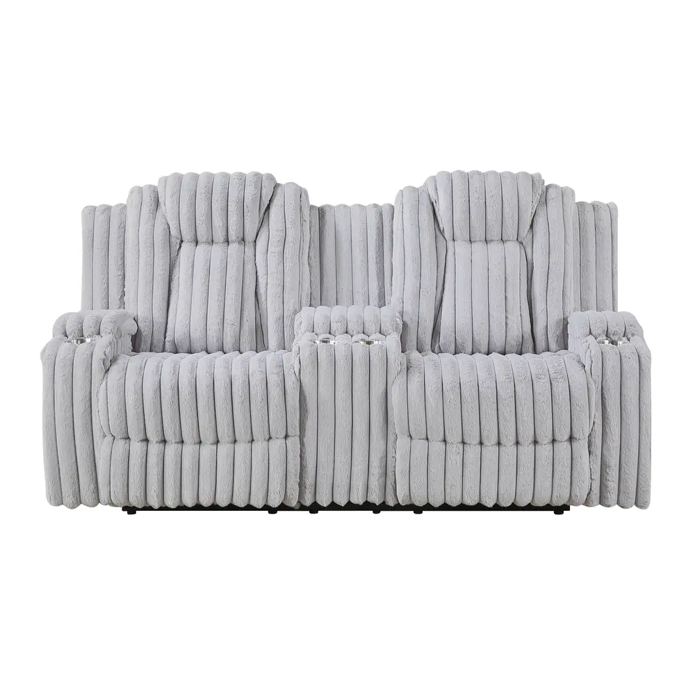 Phyllis Double Reclining Love Seat with Center Console and Cup Holders — product view