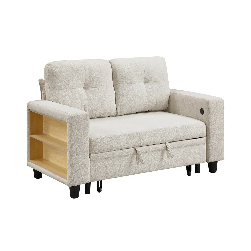 Robinson Love Seat with Pull-out Bed, Shelves and Charging Ports — product view