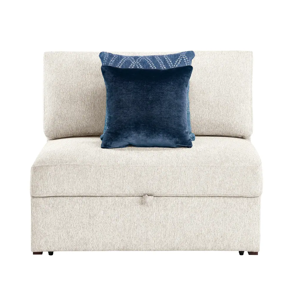 Isla Convertible Armless Chair and Half with Pull-out Bed and Click Motion Back — product view