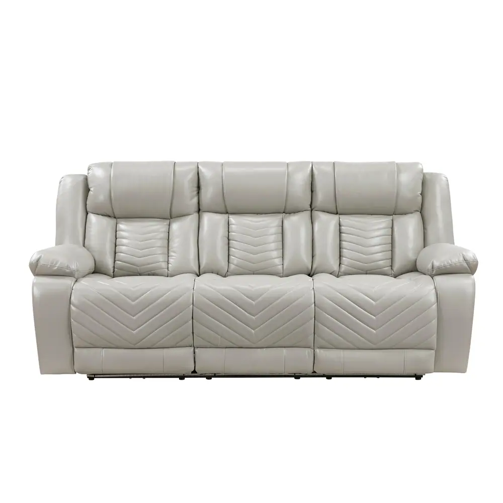 Huron Power Double Reclining Sofa with Center Drop-Down Cup Holders, Wireless Charger, Magazine Bag, LED and Charging Ports — product view