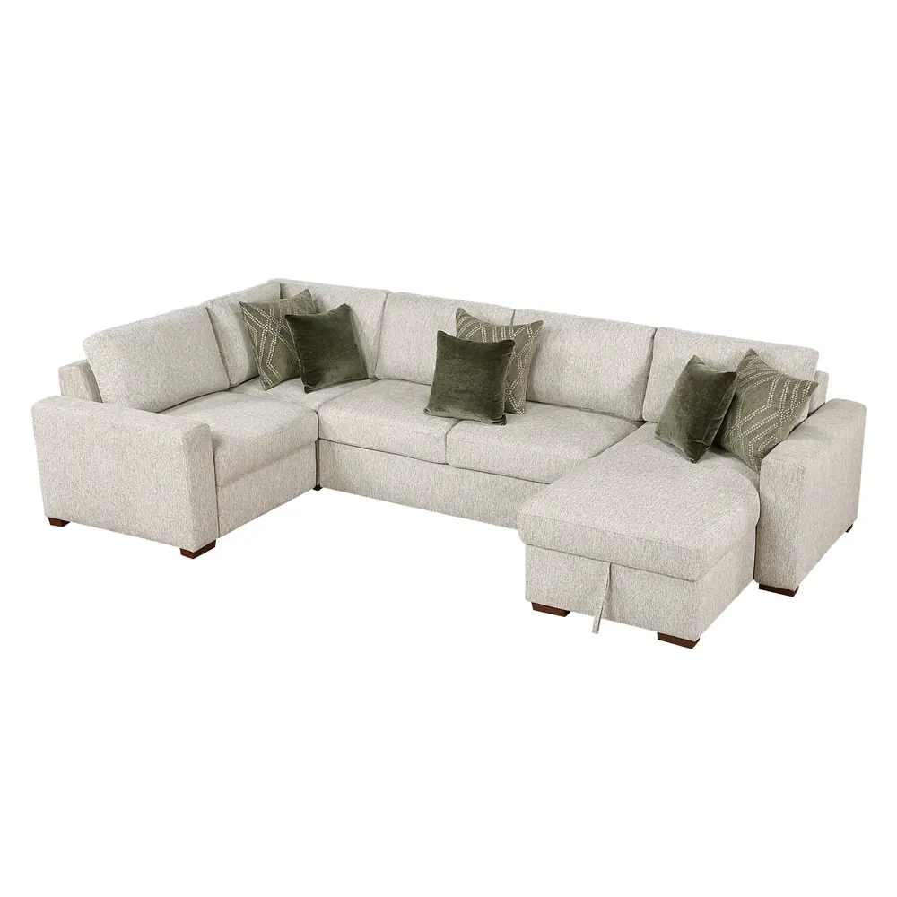 Isla 4-Piece Sectional with Convertible and Reversible Chaise, Hidden Storage, Click Motion Back — product view
