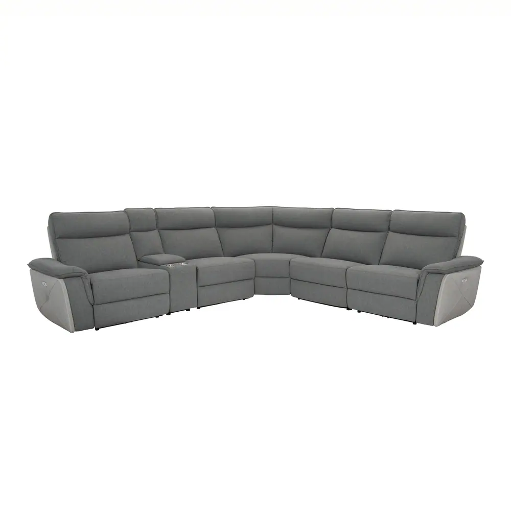 Maroni 6-Piece Modular Power Reclining Sectional with Power Headrests — product view