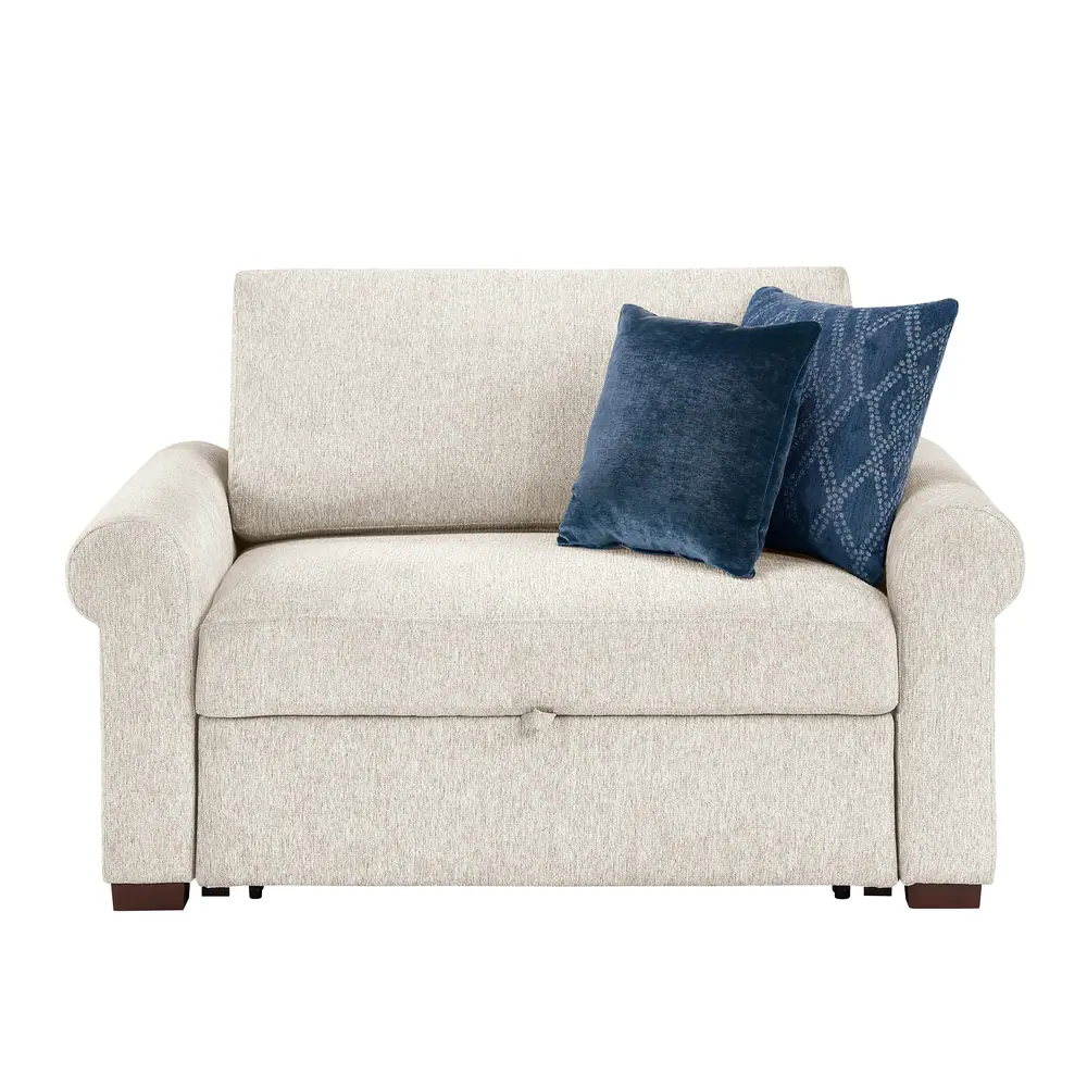 Isla Convertible Chair and Half with Pull-out Bed, Click Motion Back and Two Roll Arms — product view