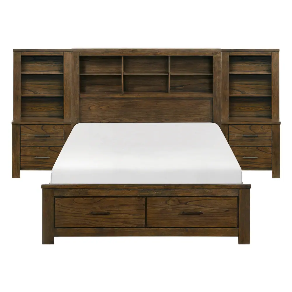 Sullivan 5pc Set Queen Wall Platform Bed (QB+2NS+2NS-P) — product view