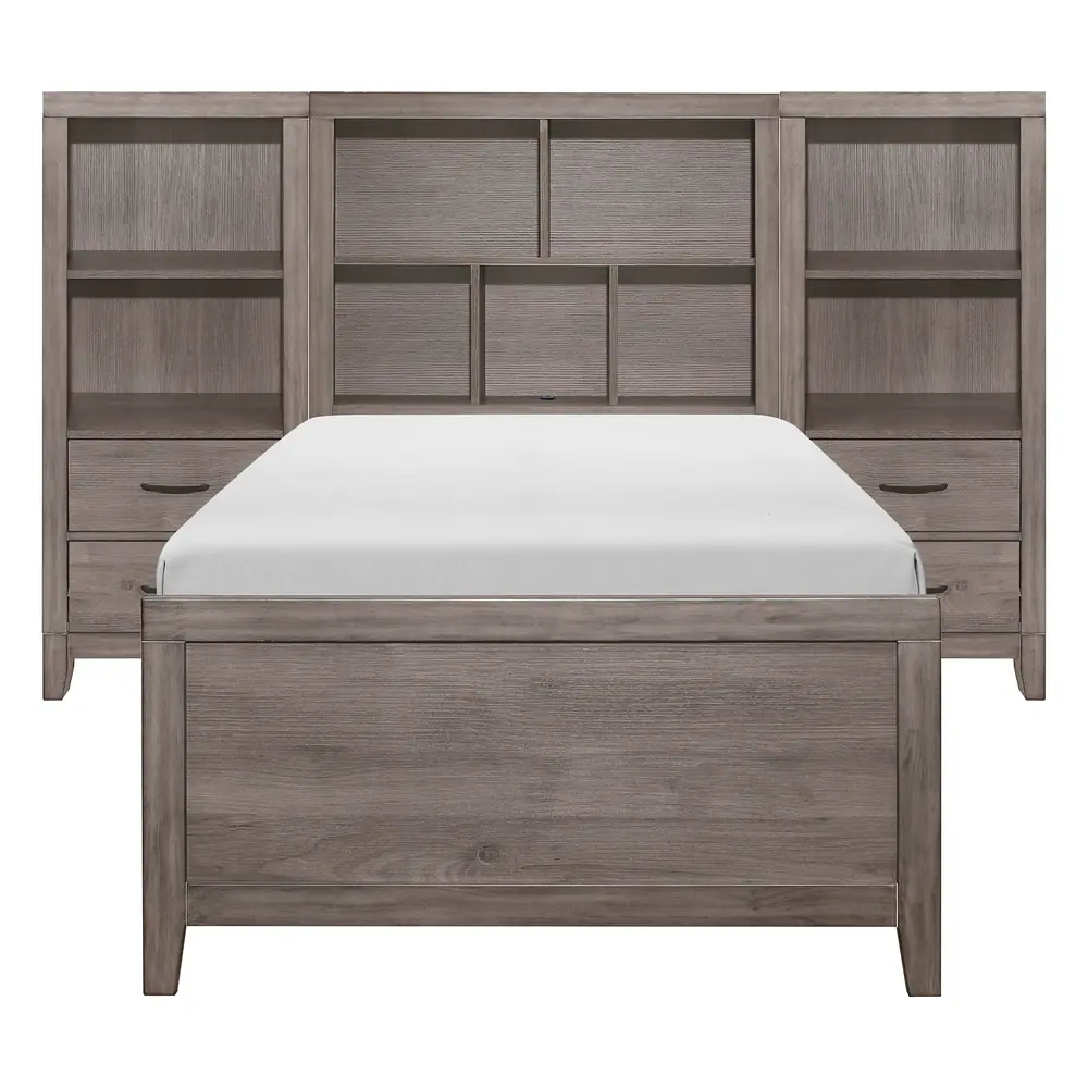 Woodrow 4pc Set Twin Wall Bed with Toy Boxes (TB+2PNS+TFT) — product view