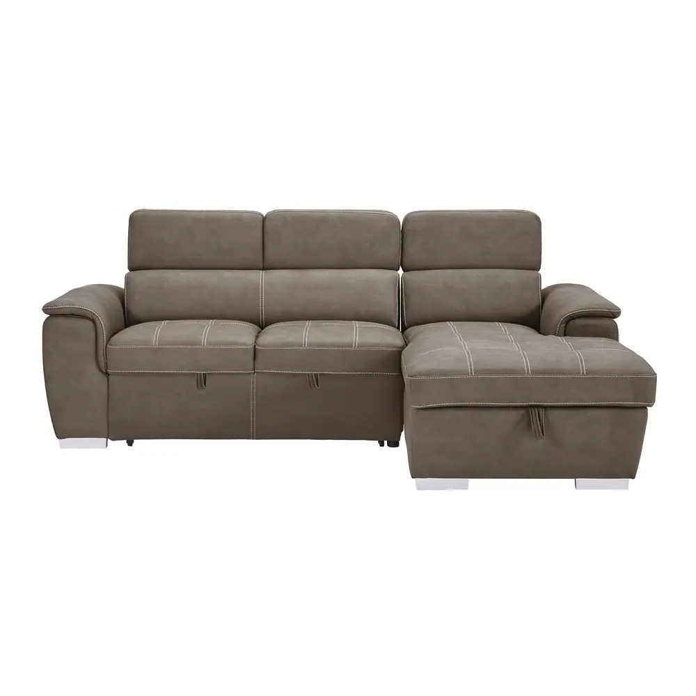 Ferriday 2-Piece Sectional with Adjustable Headrests, Pull-out Bed and Right Chaise with Hidden Storage — product view