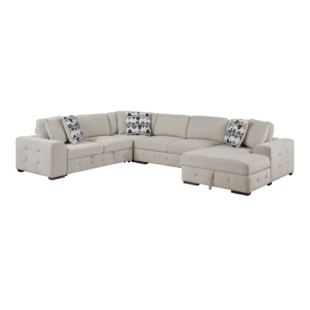 Raife 4-Piece Sectional with Right Chaise and Pull-out Bed — product view