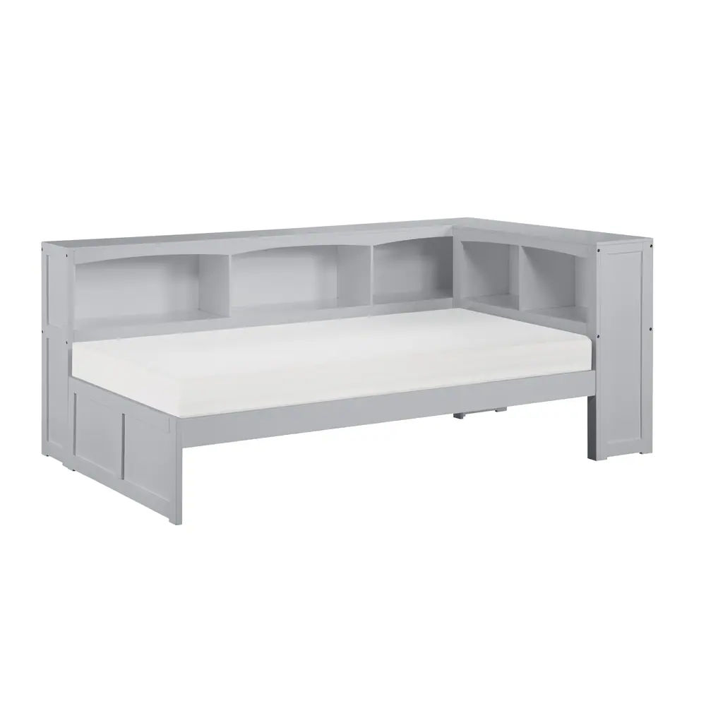 Orion Twin Bookcase Corner Platform Bed — product view