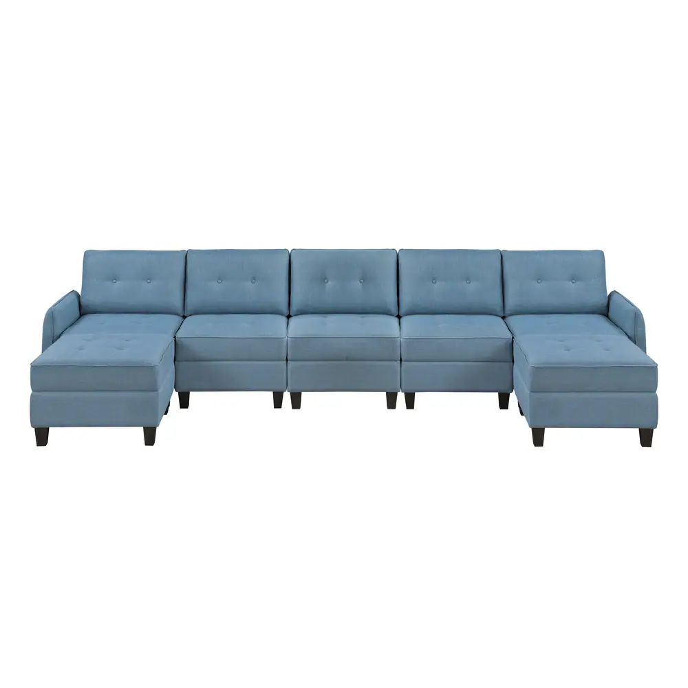Garren 7-Piece Sectional with Storage and Two Ottomans — product view
