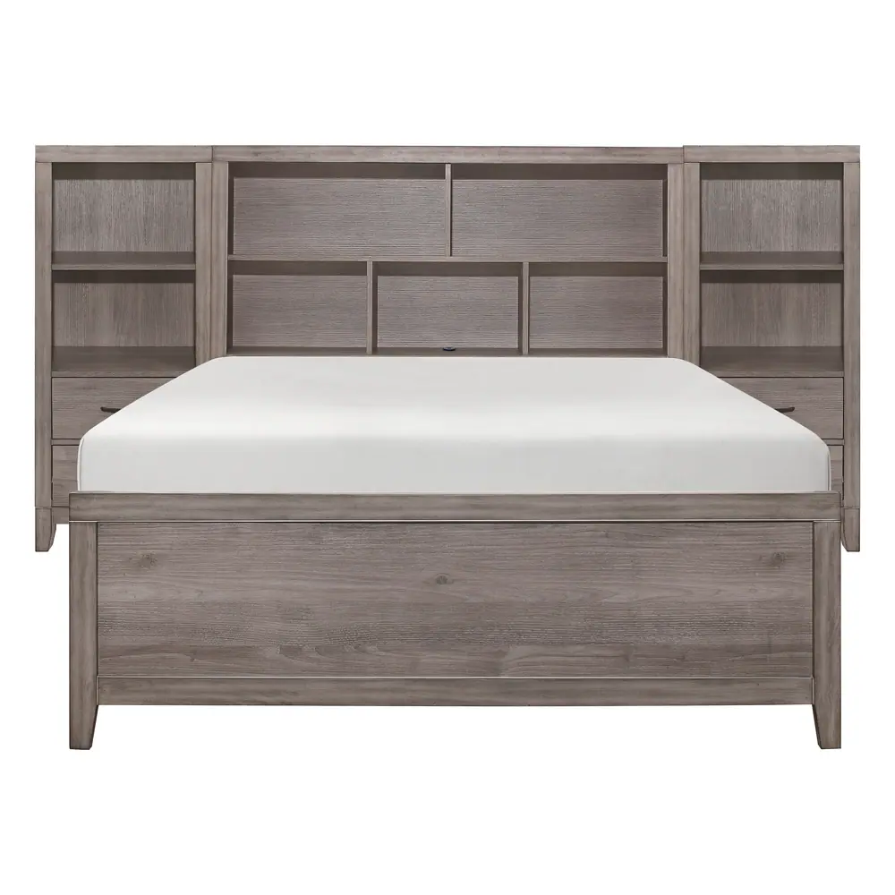 Woodrow 4pc Set Full Wall Bed with Toy Boxes (FB+2PNS+TFT) — product view