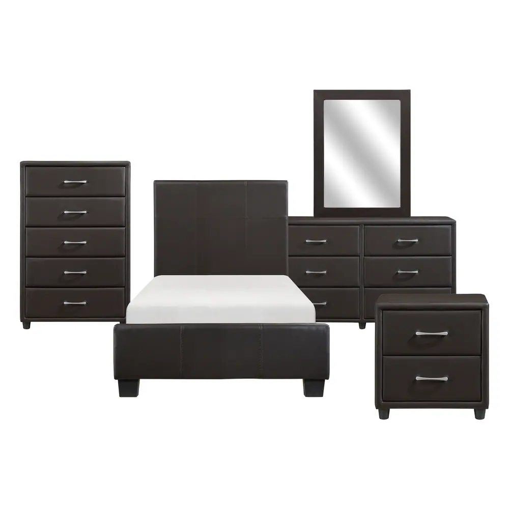 Lorenzi 5-Piece Twin Bedroom Set — product view