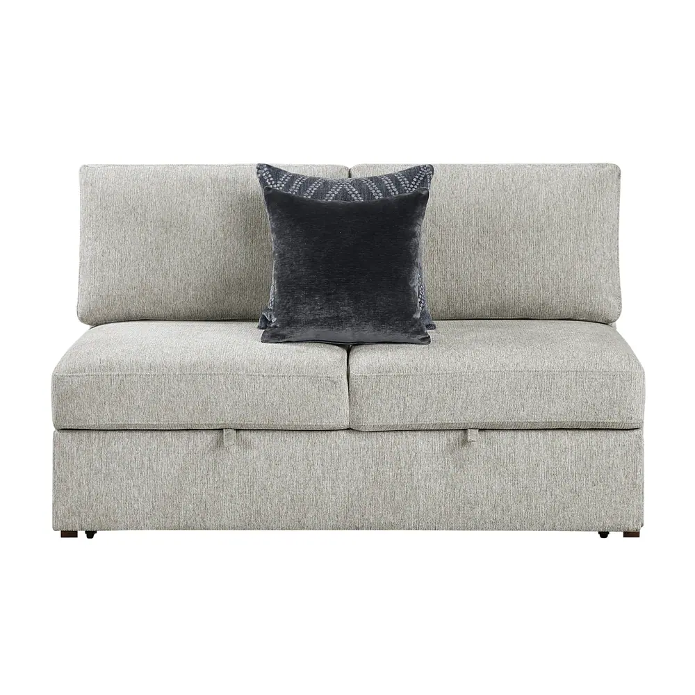 Convertible Armless 2-Seater with Pull-out Bed and Click Motion Back — product view