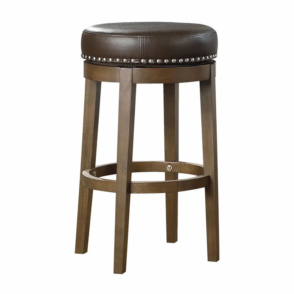 Westby Round Swivel Pub Height Stool, Brown — product view