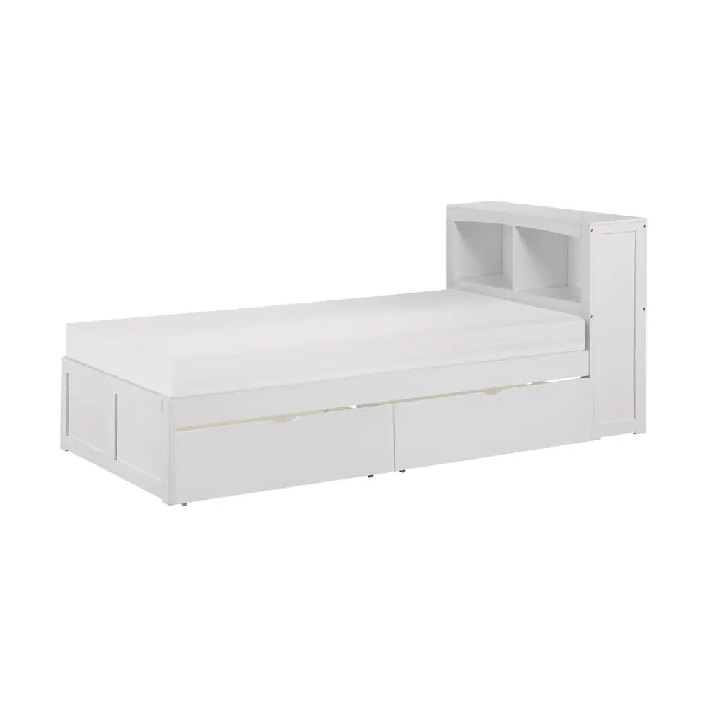 Galen Twin Bookcase Platform Bed with Storage Boxes — product view