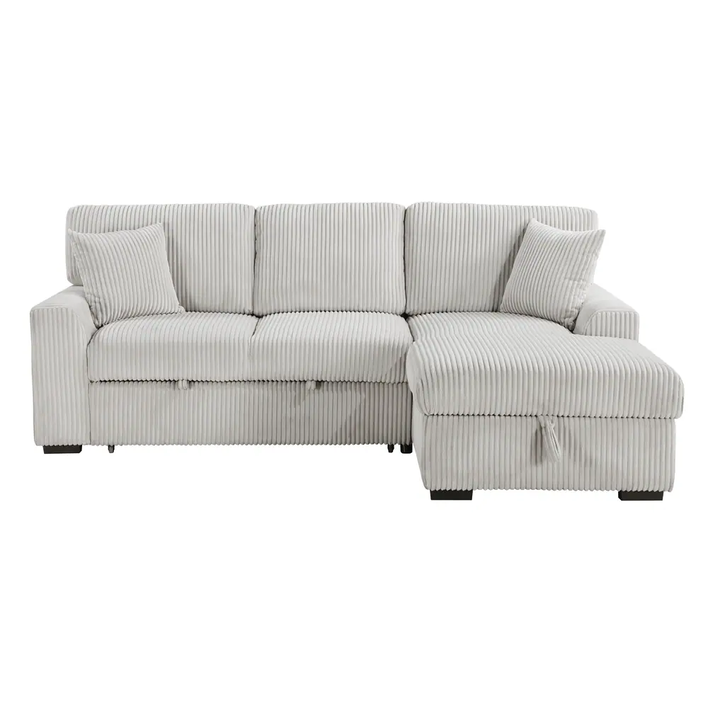 Marsh 2-Piece Sectional with Pull-out Bed and Right Chaise with Hidden Storage — product view