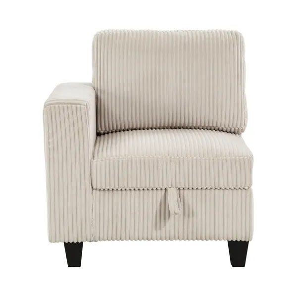 Walterboro Chair with One Arm, Storage, Storage Pouch and Charging Ports