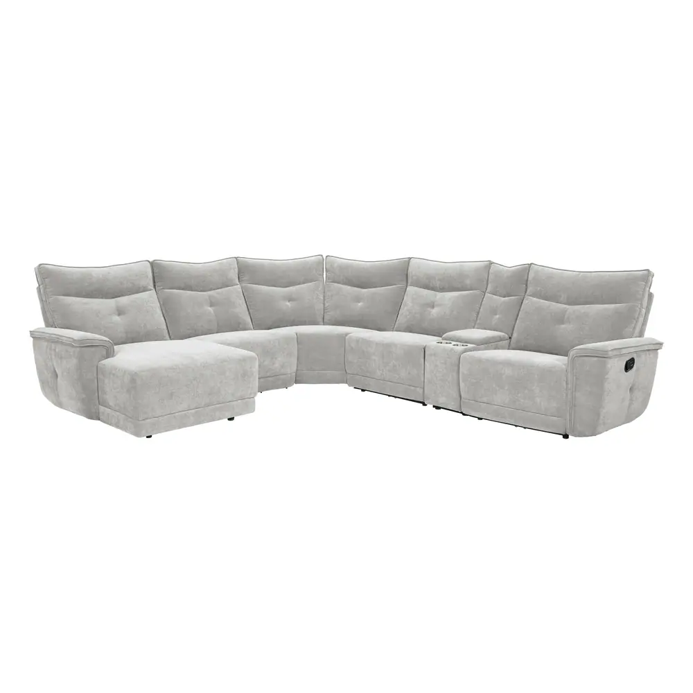 Tesoro 6-Piece Modular Reclining Sectional with Left Chaise — product view