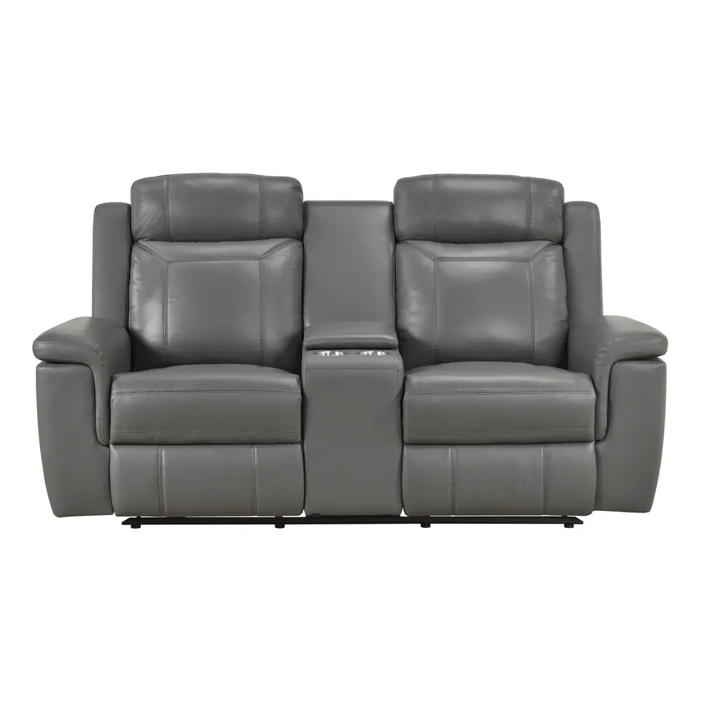 Nest Double Reclining Love Seat with Center Console and Receptacles — product view