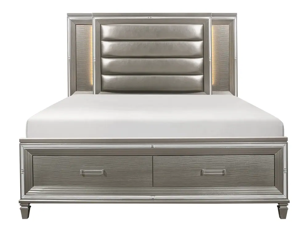 Tamsin California King Platform Bed with Footboard Storage, LED Lighting — product view