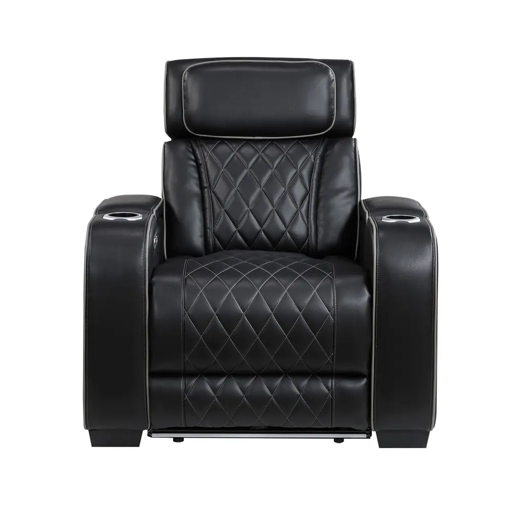 Fairway Power Reclining Chair with Power Headrest, Cup holders and Storage Arms(Top and Side), Charging Ports and LED lighting — product view