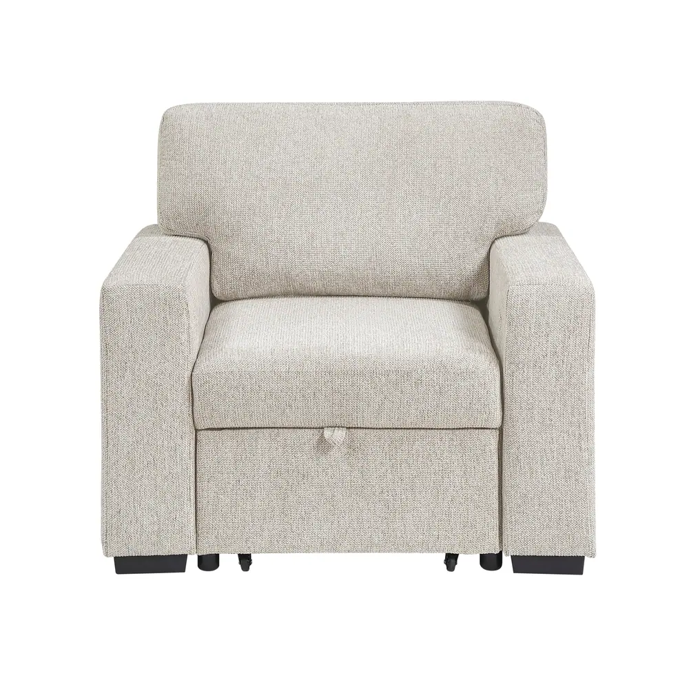 Alcove Chair with Pull-out Ottoman, Arms with Shelves and Charging Ports — product view