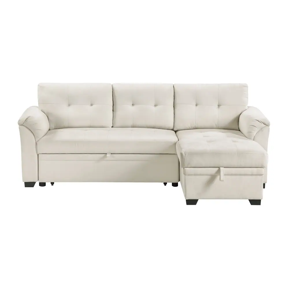 Elara 2-Piece Reversible Sectional with Pull-out Bed, Reversible Chaise and Hidden Storage — product view