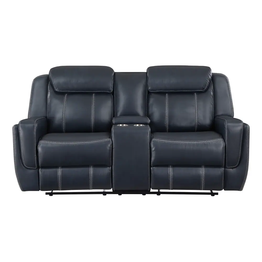 Littleton Double Reclining Love Seat with Center Console, Receptacles and USB Ports — product view