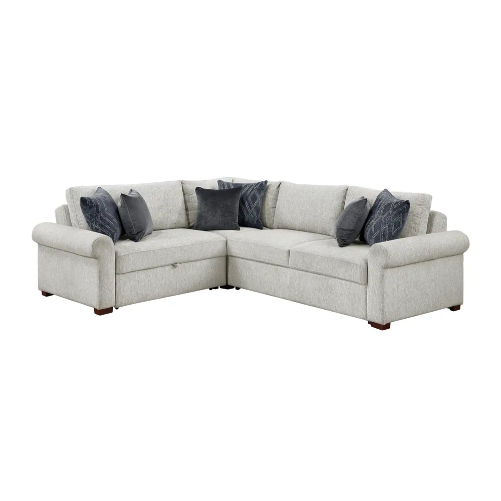 3-Piece Sectional with Pull-out Bed and Click Motion Back — product view