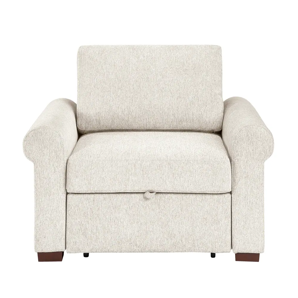 Isla Convertible Chair with Pull-out Bed, Click Motion Back and Two Roll Arms — product view