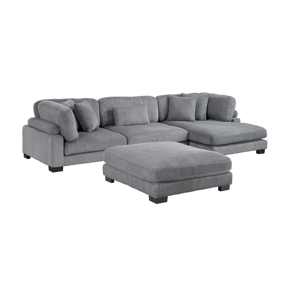 Traverse 4-Piece Modular Sectional with Reversible Chaise and Ottoman — product view