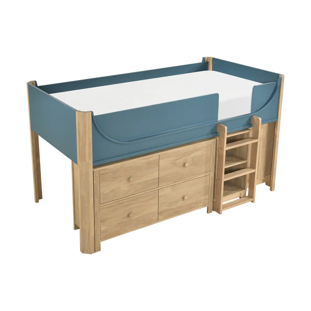Liam Low Loft Bed with 2-Shelf Bookcase, 4-Shelf Bookcase and Dresser — product view