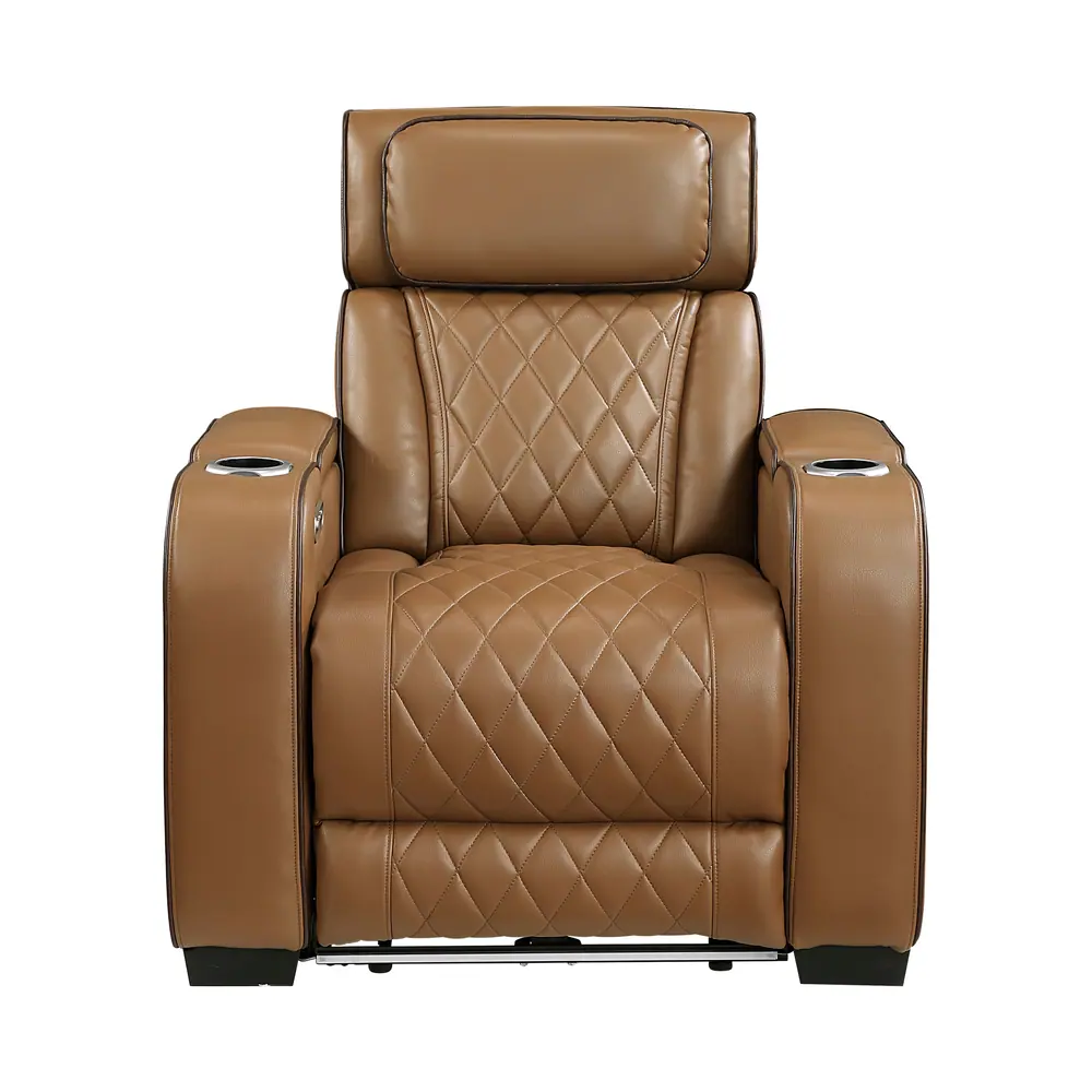 Fairway Power Reclining Chair with Power Headrest, Cup holders and Storage Arms(Top and Side), Charging Ports and LED lighting — product view
