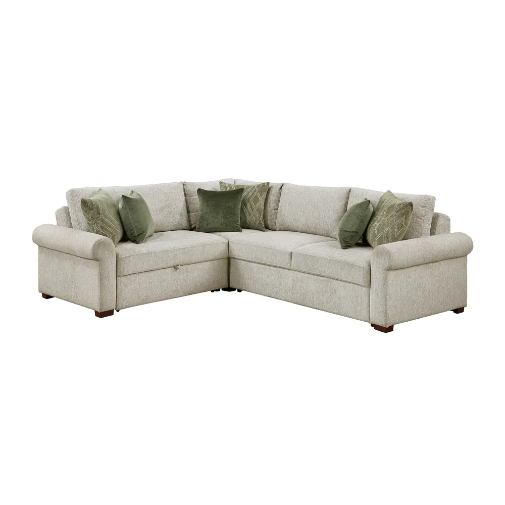 Isla 3-Piece Sectional with Pull-out Bed and Click Motion Back — product view