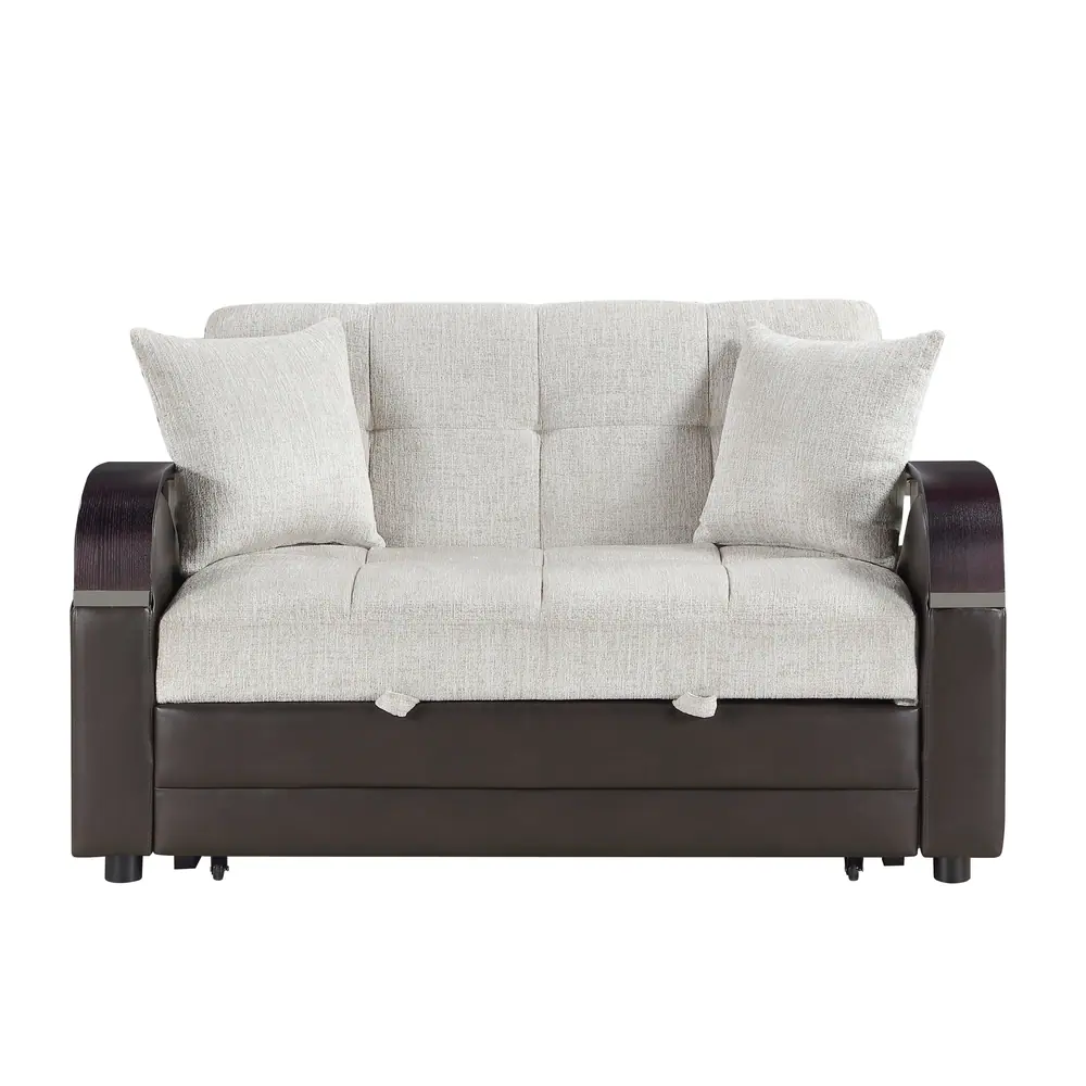 Hybrid Love Seat with Pull-out Bed and Click Motion Back — product view
