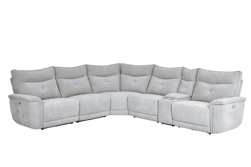 Tesoro 6-Piece Modular Power Reclining Sectional with Power Headrests and USB Ports — product view