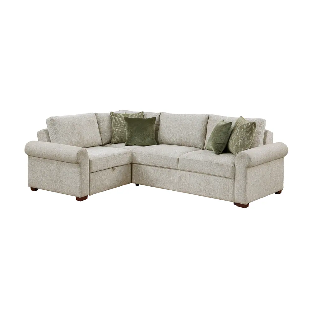 Isla 3-Piece Sectional with Pull-out Bed and Click Motion Back — product view