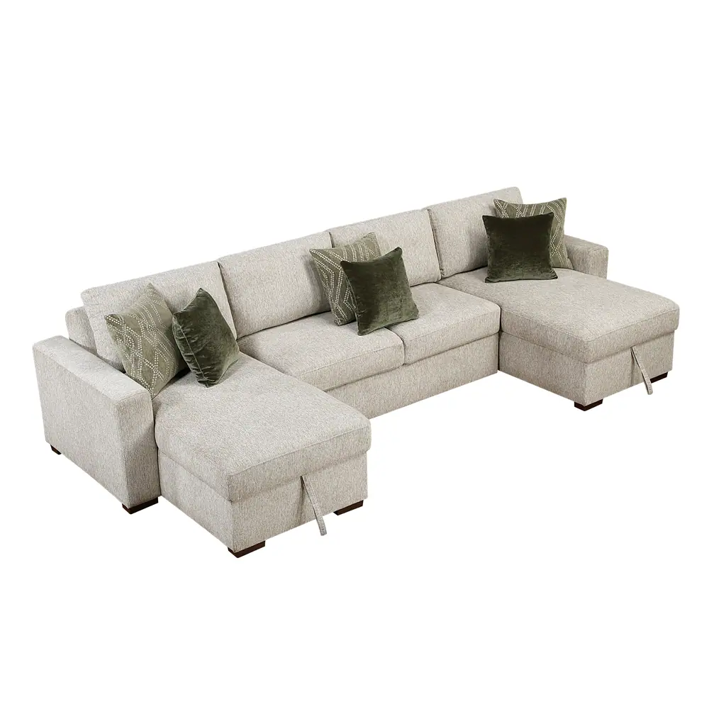 Isla 3 件式组合沙发，带可转换、可换向贵妃位、隐藏储物空间、卡位调节靠背产品图