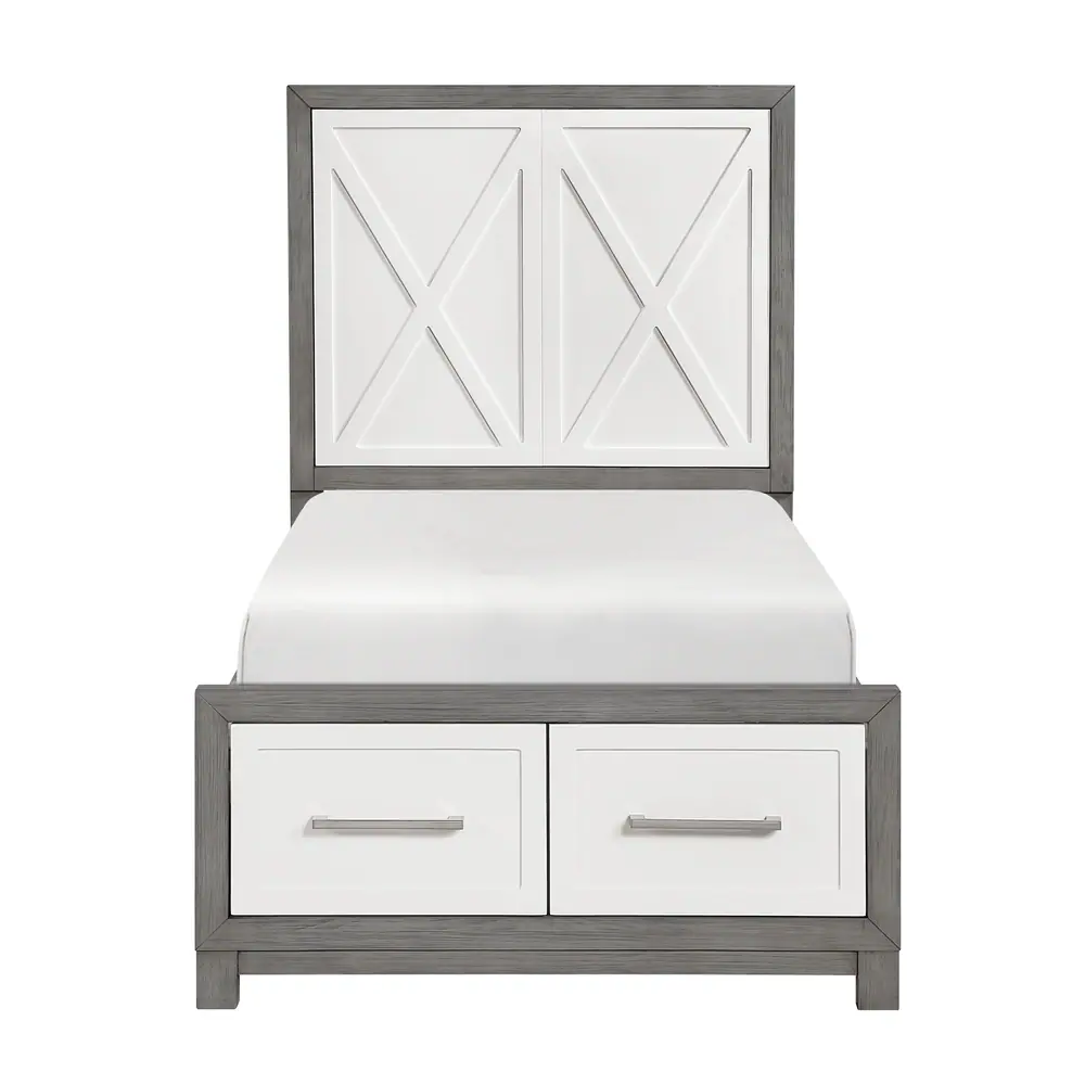 Rowan Twin Platform Bed with Footboard Storage — product view