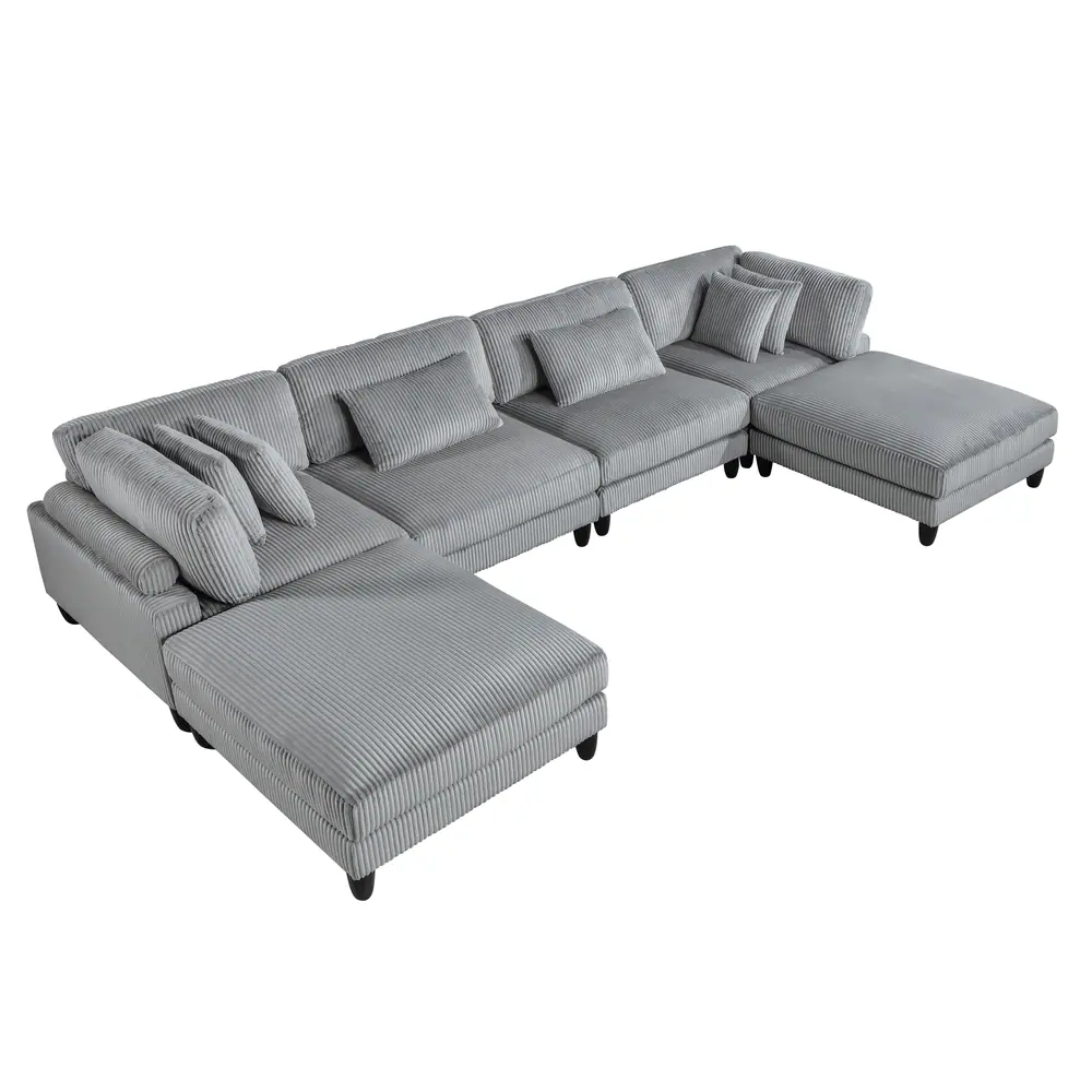Robstown 6-Piece Modular Sectional with Ottomans — product view
