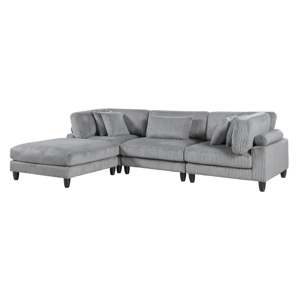 Robstown 4-Piece Modular Sectional with Ottoman — product view