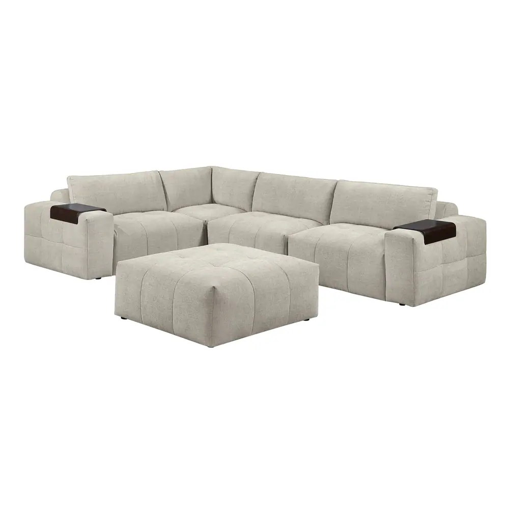 Tidal 5-Piece Modular Sectional with Ottoman — product view
