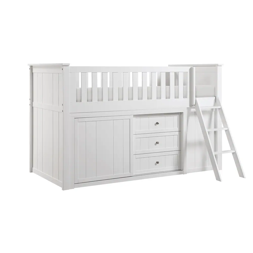 Galen Low Loft Bunk with Bookcase and Dresser — product view