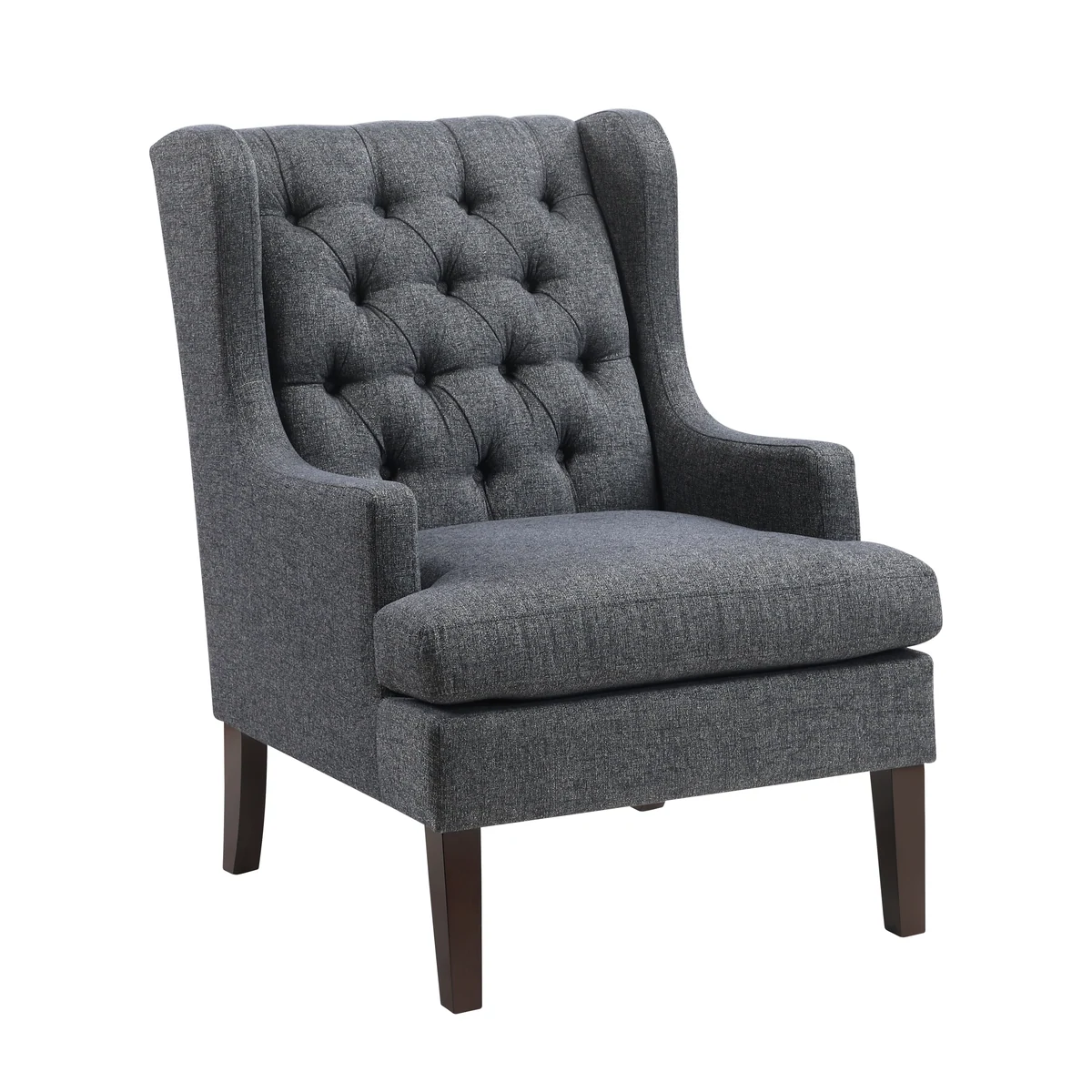 Quent Charcoal Accent Chair — product view