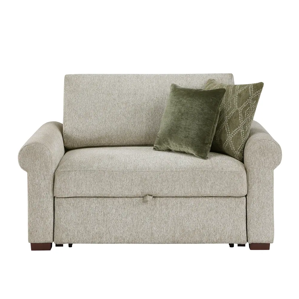 Isla Convertible Chair and Half with Pull-out Bed, Click Motion Back and Two Roll Arms — product view