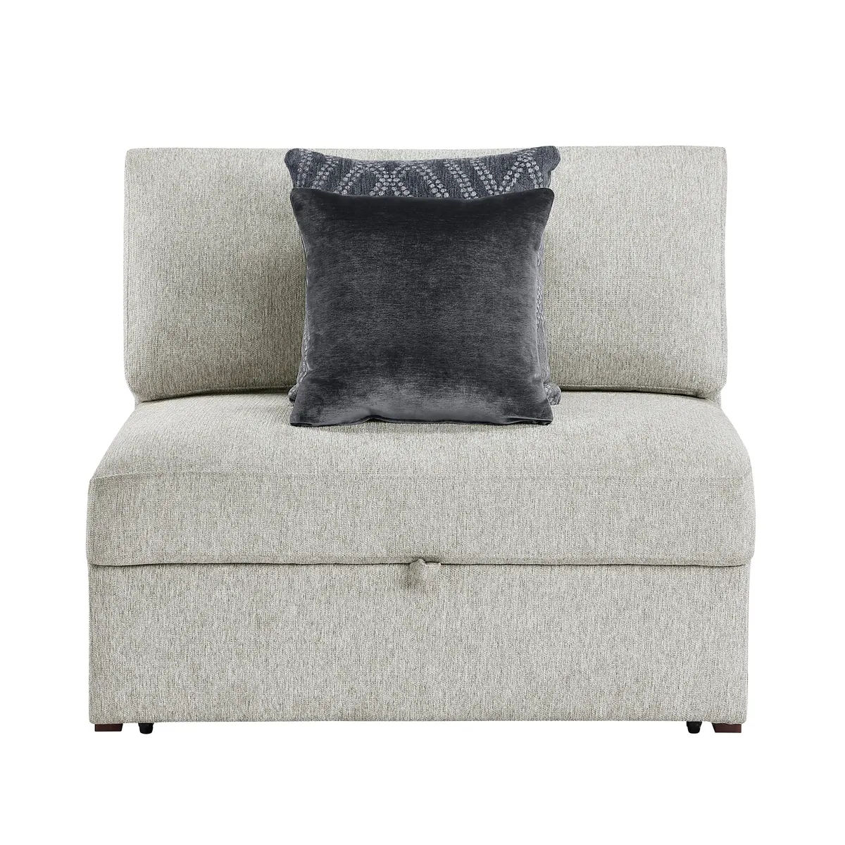 Convertible Armless Chair and Half with Pull-out Bed and Click Motion Back — product view