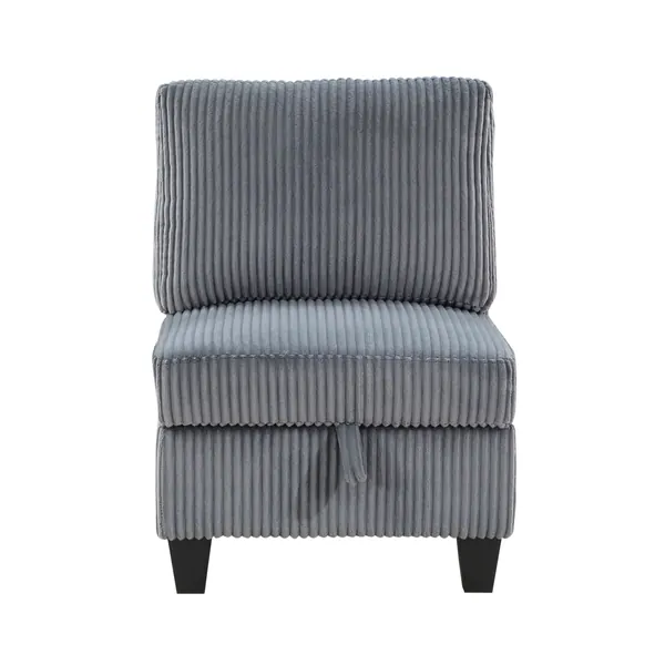 Walterboro Armless Chair with Storage