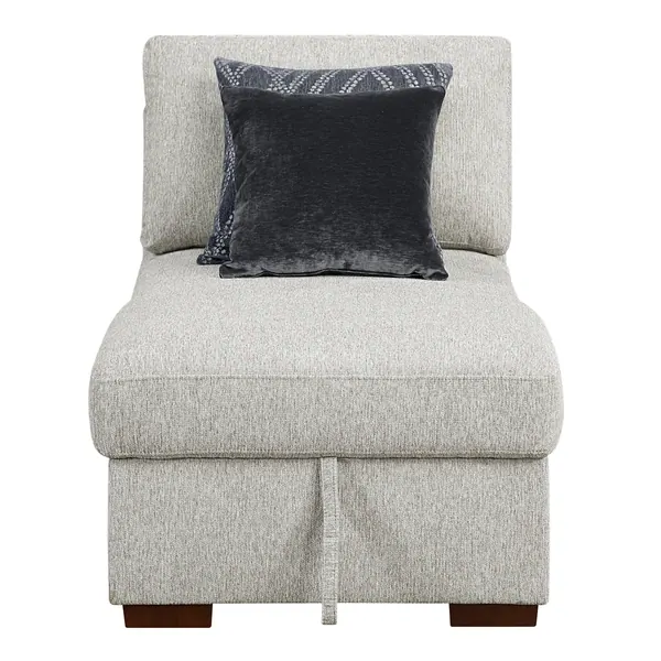 Convertible Armless Storage Chaise with Click Motion Back