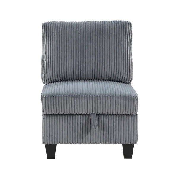 Walterboro Armless Chair with Storage